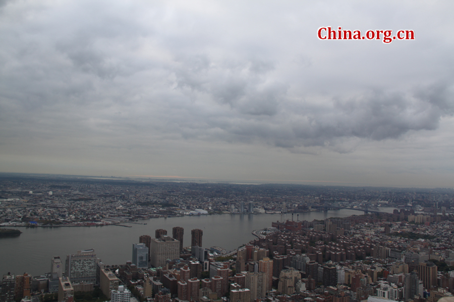 Photo shows the bird's eye view from the Empire State Building, U.S. [China.org.cn/by Li Xiaohua]