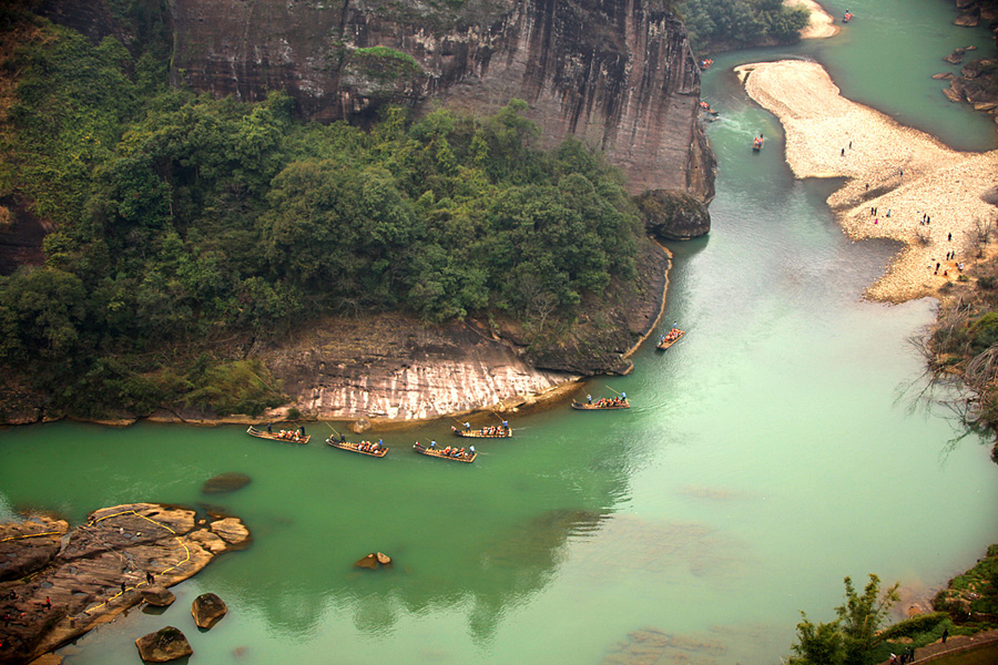 The Wuyi Mountains are a mountain range located at the prefecture Nanping, at the northern border of Fujian province with Jiangxi province, China. The mountains cover an area of 60 km². In 1999, Mount Wuyi entered UNESCO's list of World Heritage Sites, both natural and cultural.