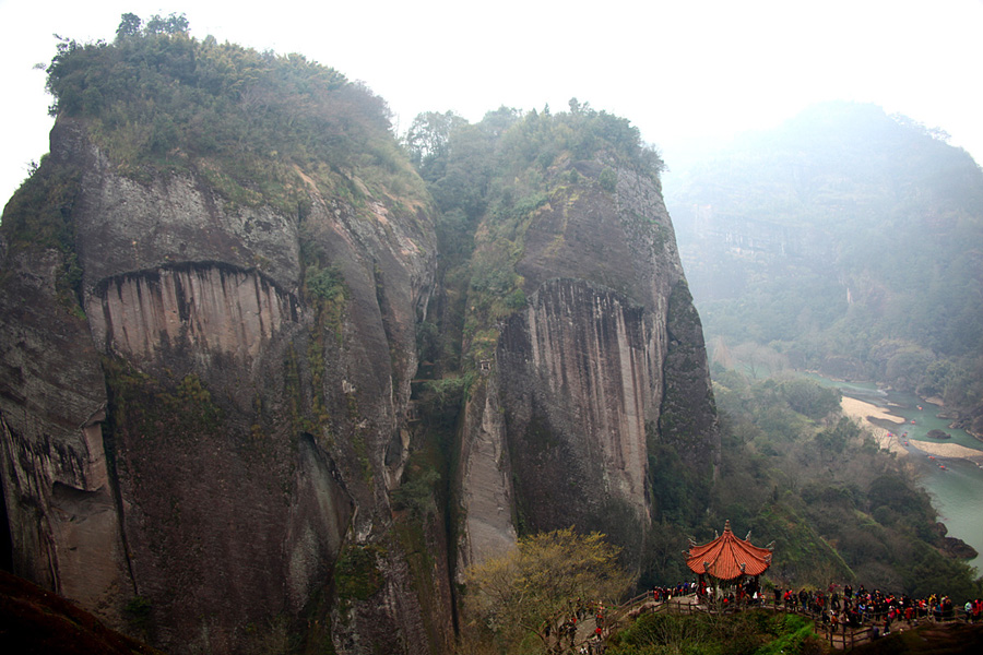 The Wuyi Mountains are a mountain range located at the prefecture Nanping, at the northern border of Fujian province with Jiangxi province, China. The mountains cover an area of 60 km². In 1999, Mount Wuyi entered UNESCO's list of World Heritage Sites, both natural and cultural.