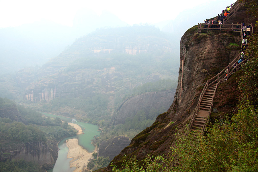 The Wuyi Mountains are a mountain range located at the prefecture Nanping, at the northern border of Fujian province with Jiangxi province, China. The mountains cover an area of 60 km². In 1999, Mount Wuyi entered UNESCO's list of World Heritage Sites, both natural and cultural.