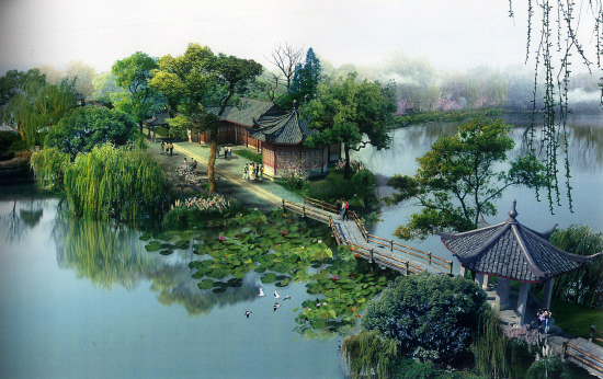 West Lake, one of the 'top 10 attractions in Zhejiang, China' by China.org.cn.