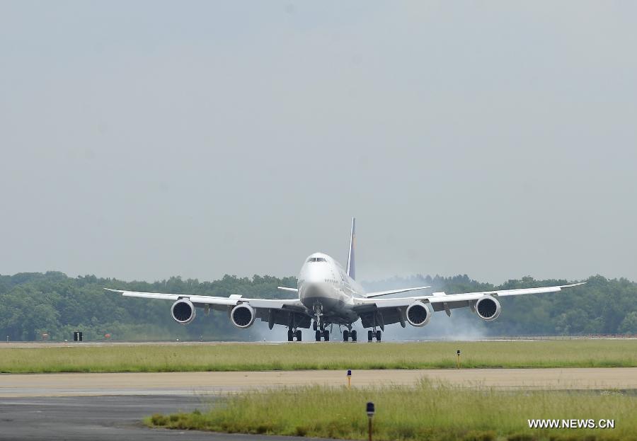 World&apos;s largest Boeing takes flight