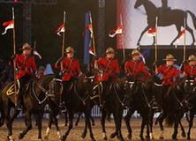 The Royal Canadian Mounted Police perform during the Diamond Jubilee Pageant in Windsor Horse Show in London, Britain, May 12, 2012.