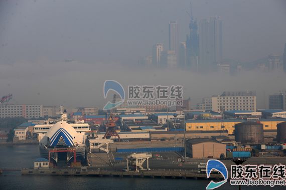 Fog blankets Yantai