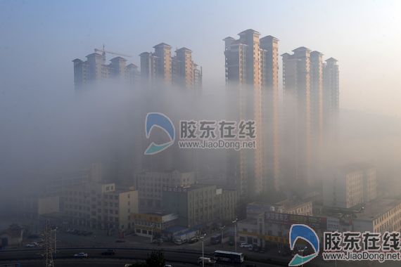 Fog blankets Yantai