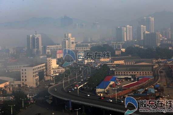 Fog blankets Yantai