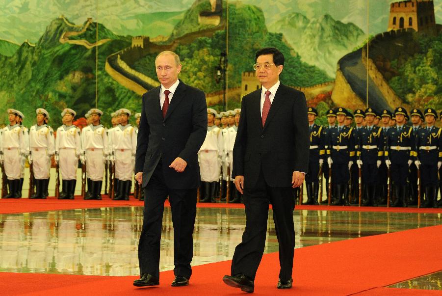 CHINA-RUSSIA-HU JINTAO-VLADIMIR PUTIN-WELCOMING CEREMONY (CN)