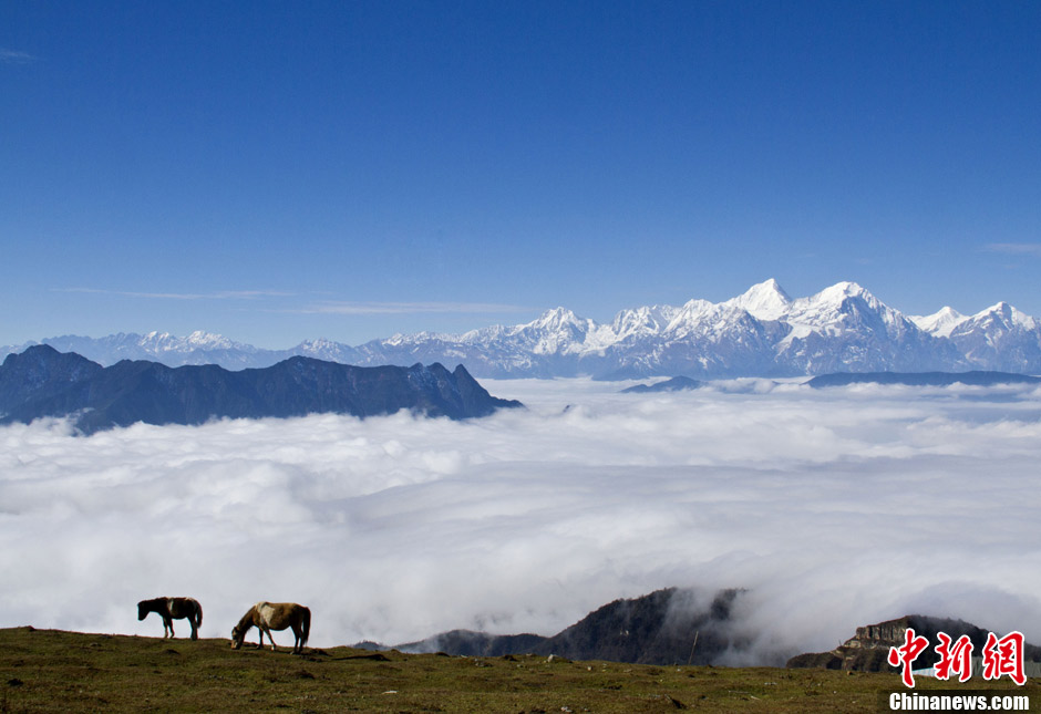 Photo shows the amazing scenery in Ganzi Tibetan Autonomous Prefecture in China's Sichuan Province.