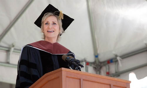 Emmy- and Golden Globe-winning actress Jane Lynch was the speaker at Smith College's 134th commencement ceremony on Sunday, May 20, 2012. [File photo]