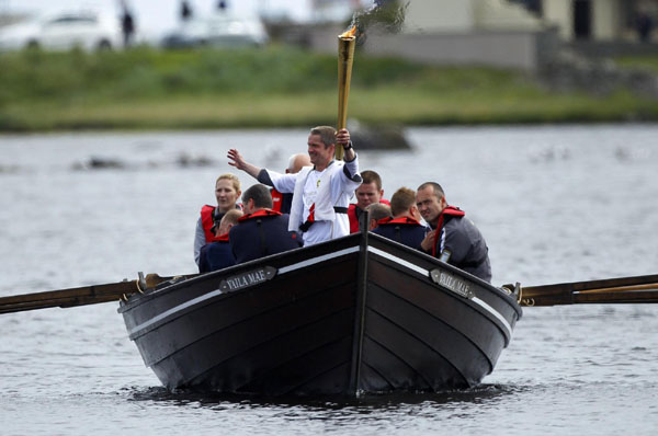 Olympic torch reaches Shetland Islands in Scotland