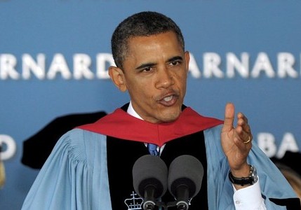 US President Barack Obama delivered a commencement speech at Barnard College last month. [Agencies]