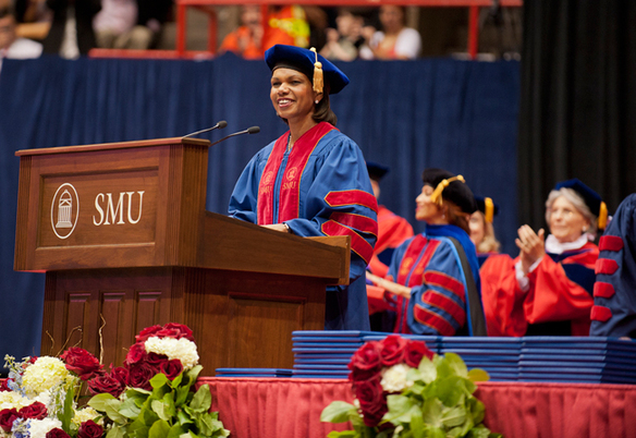 Former U.S. Secretary of State Condoleezza Rice delivered the Commencement speech at Southern Methodist University on May 12, 2012. [smu.edu]