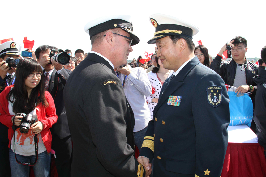 The Chinese Navy training vessel 'Zhenghe' arrived in the eastern Canadian port city of Halifax on Monday, starting a three-day goodwill visit to the country. [Xinhua photo]