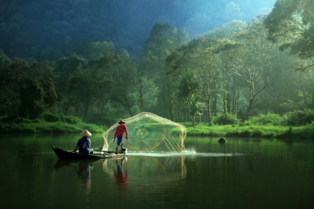 The picturesque Indonesian landscape