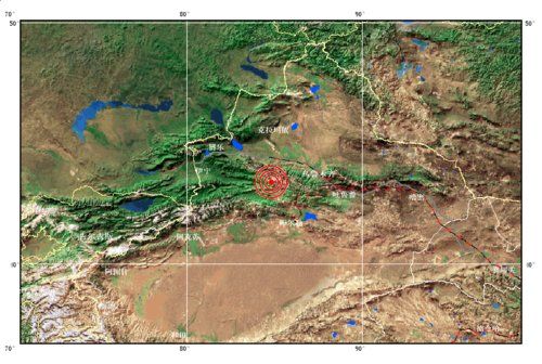 An earthquake measuring 6.6 on the Richter scale jolted northwest China's Xinjiang Uygur Autonomous Region at 5:07 a.m. Saturday (Beijing Time).