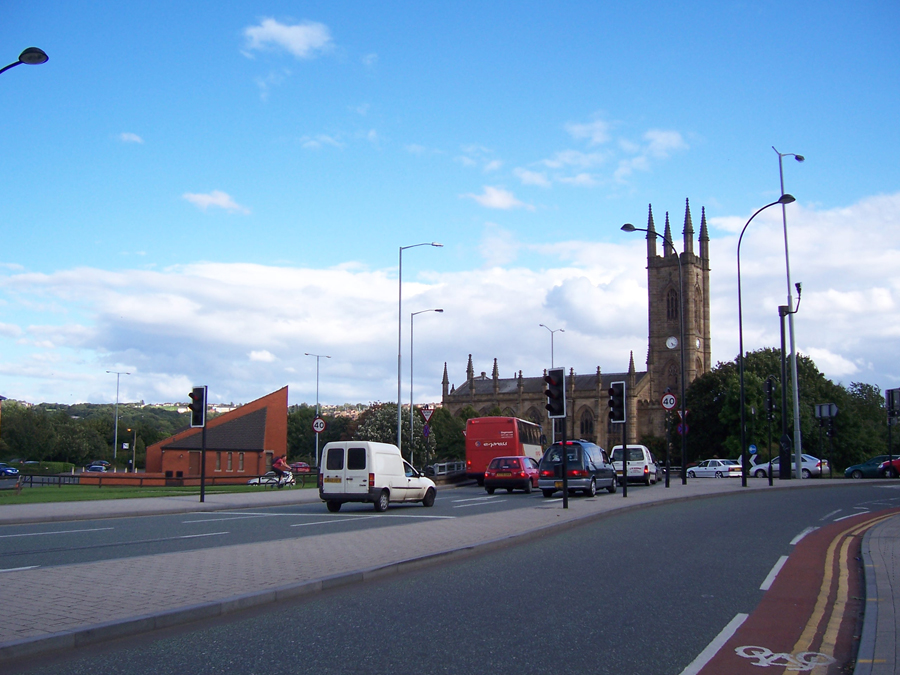 Sheffield is a city and metropolitan borough of South Yorkshire, England. Its name derives from the River Sheaf, which runs through the city. The city is located within the valleys of the River Don and its four tributaries, the Loxley, the Porter Brook, the Rivelin, and the Sheaf. [China.org.cn/ by Chen Chao]