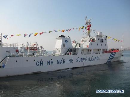 China Marine Surveillance ships. [Xinhua] 