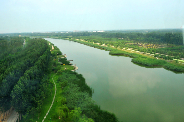 Jianhe Wetland Park in Dezhou