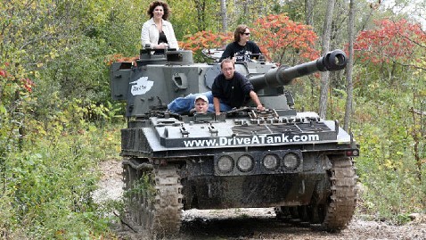 A Minnesota company offers its customers the opportunity to drive a tank in order to release their frustration or let out their inner Rambo. [DriveATank.com]