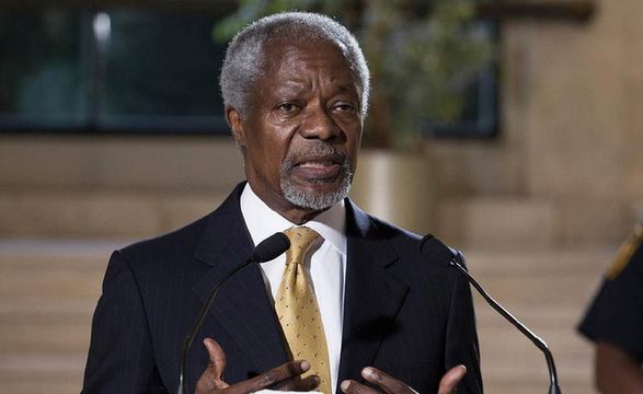 Kofi Annan, Joint Special Envoy of the UN and the League of Arab States on Syria, speaks to the press in Geneva. [Jean-Marc Ferré/UN Photo]