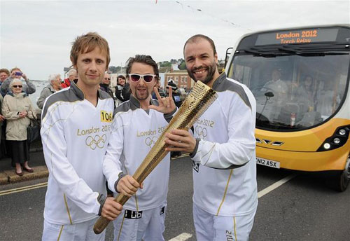 Muse are among the stars who have carried the Olympic torch on its lengthy tour of the UK.