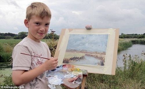 Nine-year-old Kieron Williamson's latest set of paintings sold within minutes fetching £250,000.