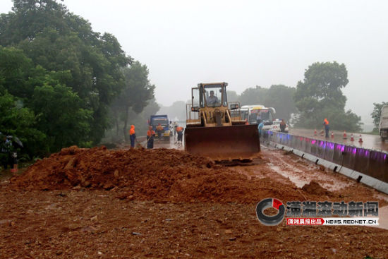 Heavy rainstorms have caused landslide and mudslide in Changde, Hunan Province on July 18, 2012. 