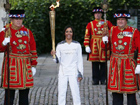 Olympic torch lands in London