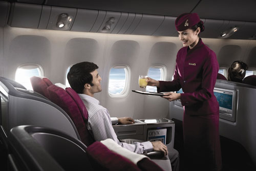 Qatar Airways, one of the 'Top 10 most beautiful air hostess airlines' by China.org.cn.