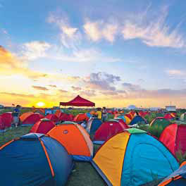 Camp grounds are available for visitors to the InMusic Festival in Zhangbei. [Photo Provided to China Daily]