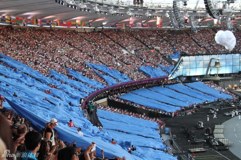 Rehearsal for the London Olympics opening ceremony 