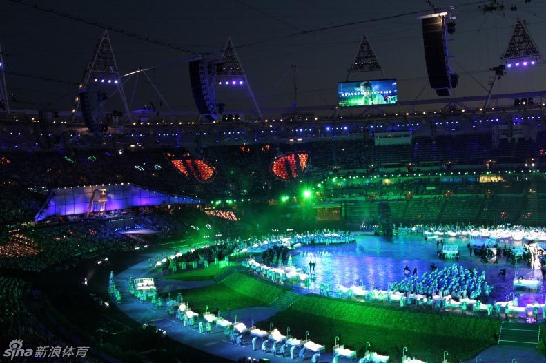 Rehearsal for the London Olympics opening ceremony.