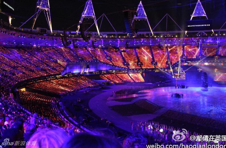 Rehearsal for the London Olympics opening ceremony.