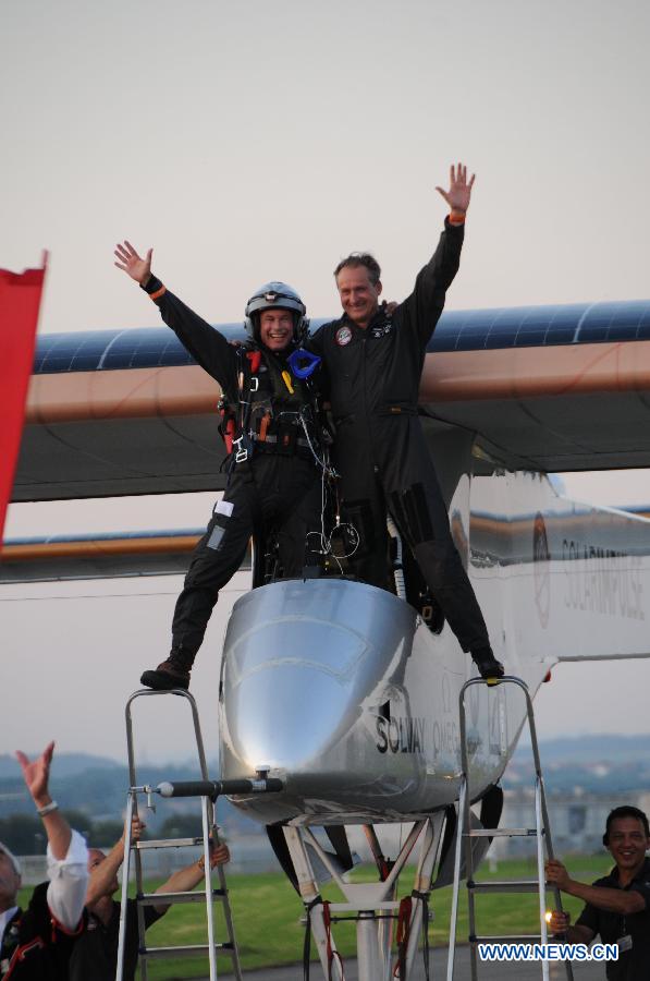 SWITZERLAND-PAYERNE-SOLAR IMPULSE-ARRIVAL