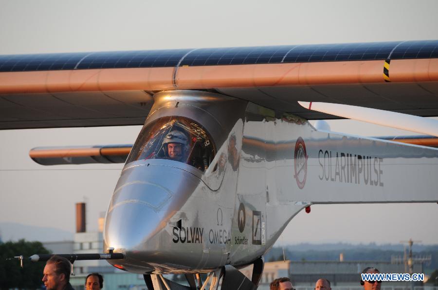 SWITZERLAND-PAYERNE-SOLAR IMPULSE-ARRIVAL