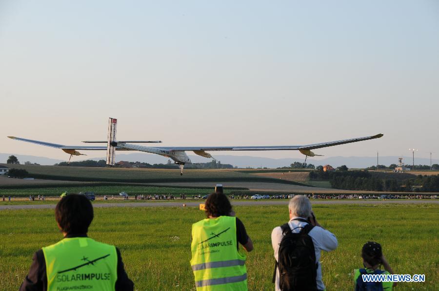 SWITZERLAND-PAYERNE-SOLAR IMPULSE-ARRIVAL