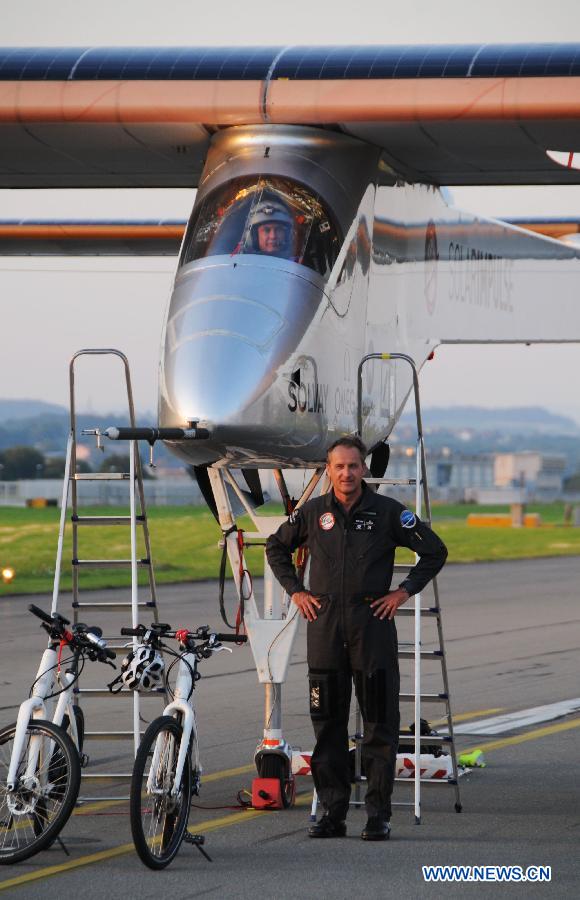 SWITZERLAND-PAYERNE-SOLAR IMPULSE-ARRIVAL