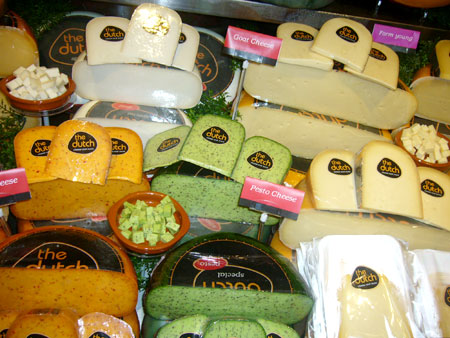 An impressive selection of cheeses to satisfy any customer. [Donna Mah/China Daily]