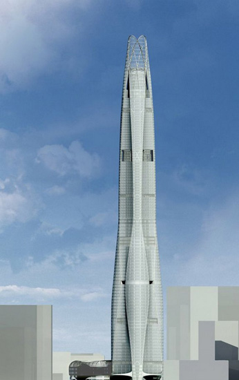 Tianjin Chow Tai Fook Binhai Center,one of the 'Top 10 future skyscrapers' by China.org.cn.