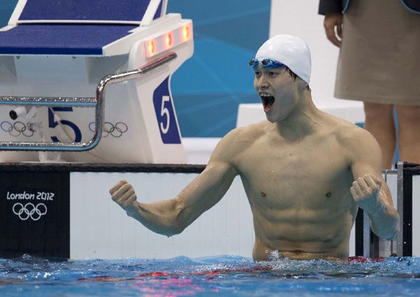 China's Sun Yang won the 400m freestyle at the London Olympics on Saturday in London.