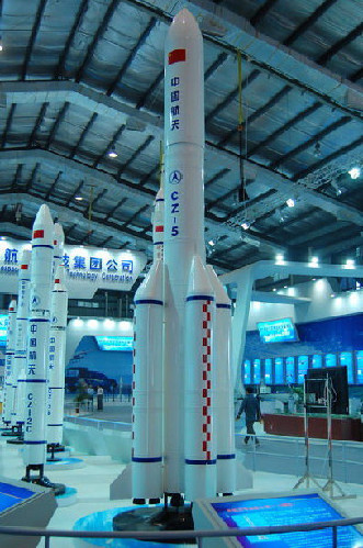 The model of Long March-5 carrier rocket (file photo)