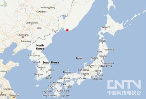 One Chinese ship was detained at the port of Nakhodka (Red point). 