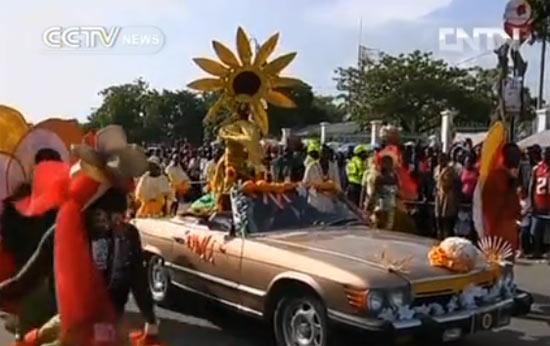 The three-day 'Carnival of Flowers' is celebrated in the countryside of Haiti. 