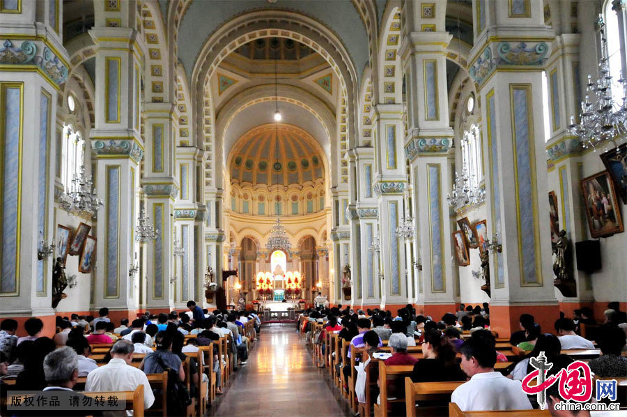 The Xikai Catholic Church, also called the French Church, is a noted Catholic church in Tianjin. It is the largest church in the city which was built by French Jesuit Missionaries in 1917.