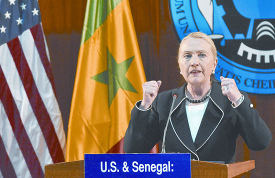 U.S. Secretary of State Hillary Clinton Tuesday launched an 11-day tour of Africa, lobbying African leaders to cooperate with so-called responsible nations rather than countries focusing on exploitation.