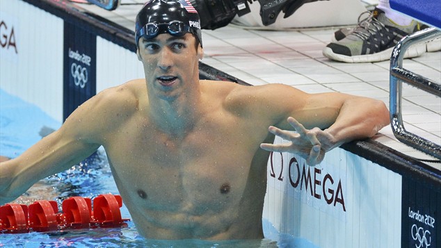 Michael Phelps became the first male swimmer to win the same event at three consecutive Olympics when he beat Ryan Lochte for gold in the 200m IM.