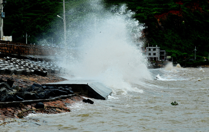 Tropical storm Saola lands in east China's Fujian Province Friday morning, according to the national observatory. The State Flood Control and Drought Relief Headquarters on Wednesday upgraded an emergency alert issued for the flooding and imminent approach of Saola and Damrey to the second-highest level. [Xinhua photo]