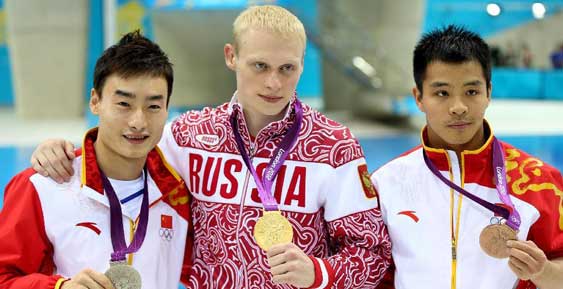 Russian diver spoils China's gold spree