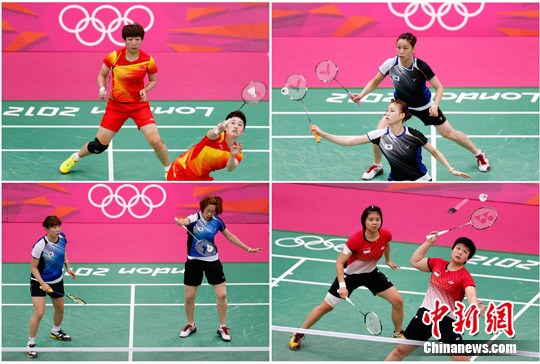 Eight badminton athletes disqualified from Olympics, one of the 'top 10 controversial calls at London Olympics' by China.org.cn.
