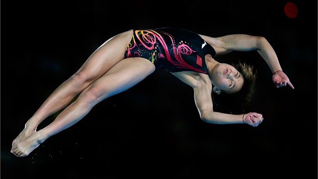 Chen Ruolin of China competes in the women's 10m Platform Diving final on Day 13 of the London 2012 Olympic Games at the Aquatics Centre.